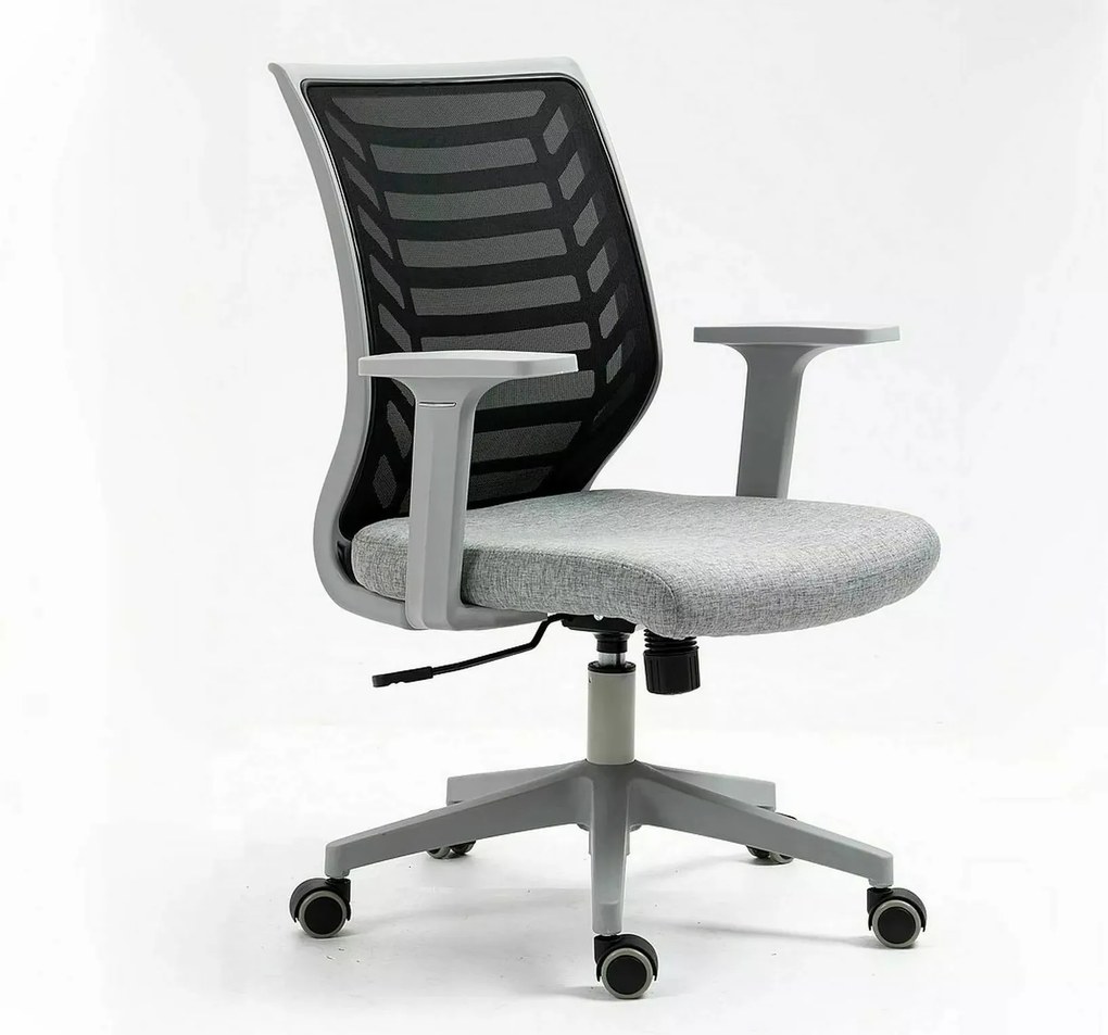 Sedia da ufficio Q-320 grigia e nera – 60x48x93 cm