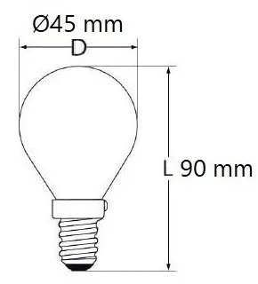 Lampada LED E14 8,5W a Sfera110lm/W - MINIMO 50 PEZZI - pack Colore Bianco Freddo 6.000K