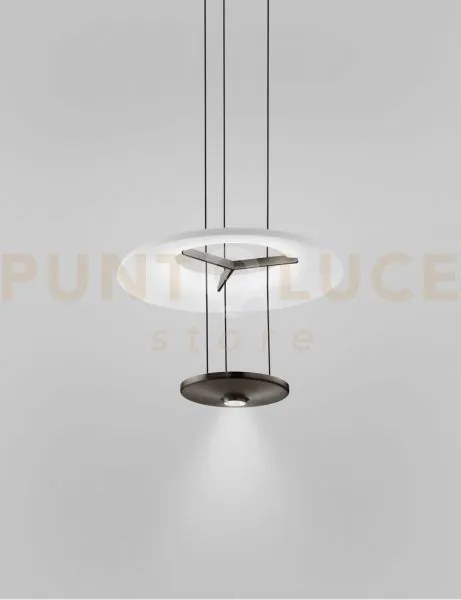 Dione sospensione 1m bianco satinato nickel nero satinato l3223  le...