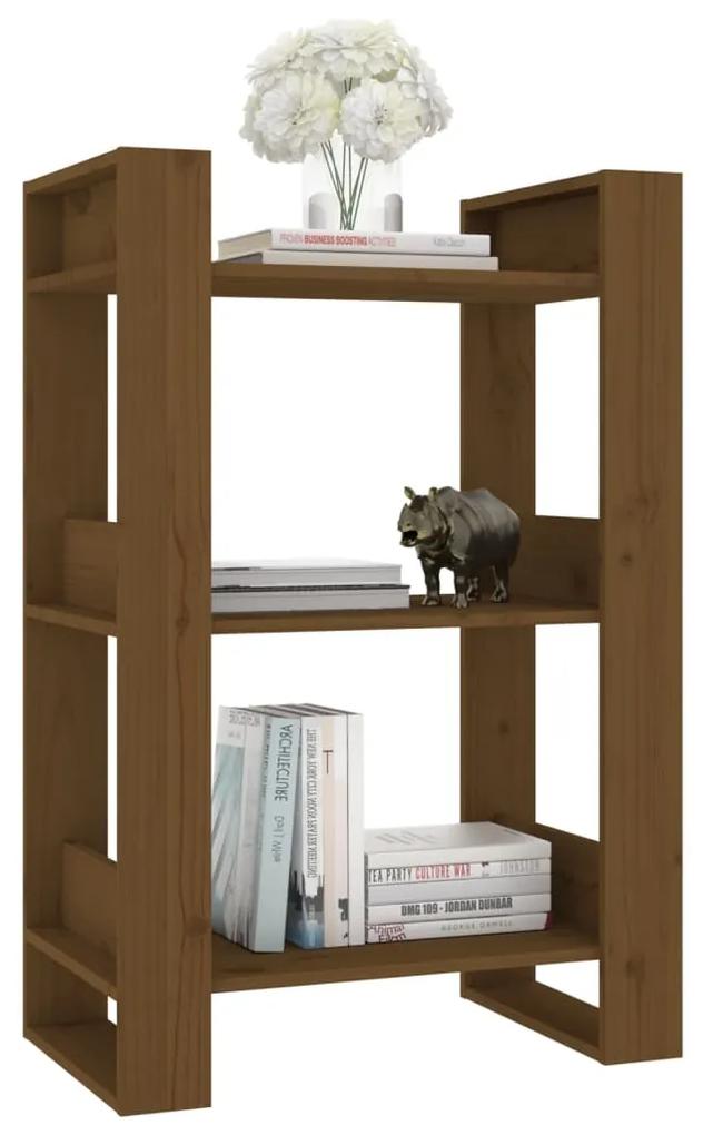 Libreria/divisorio miele 60x35x91 cm in legno massello