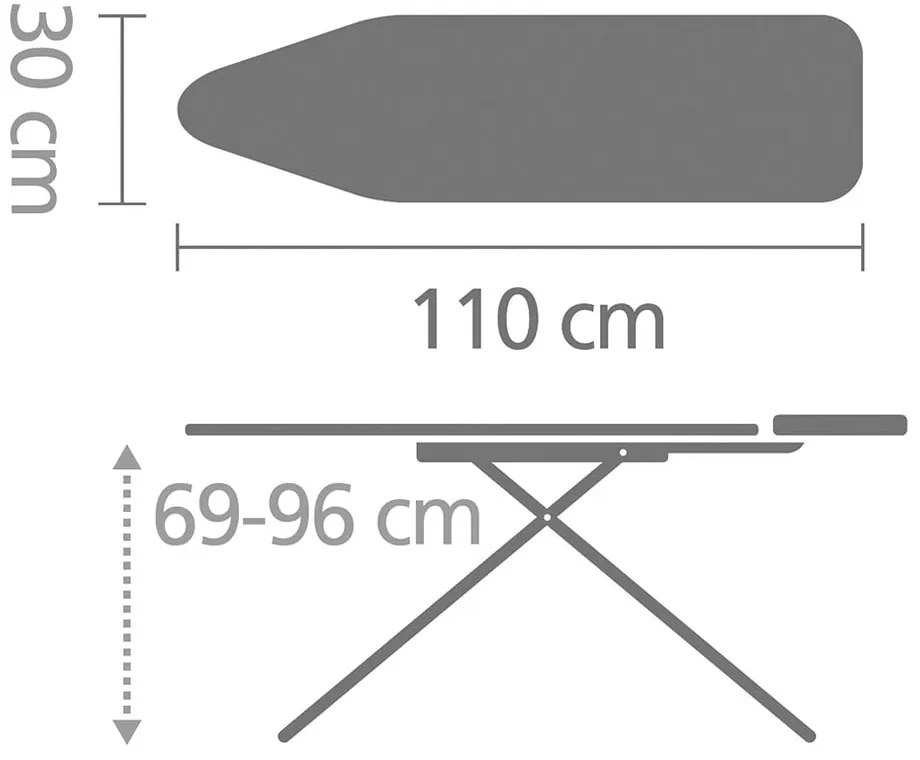 Asse da stiro Denim Black A - Brabantia