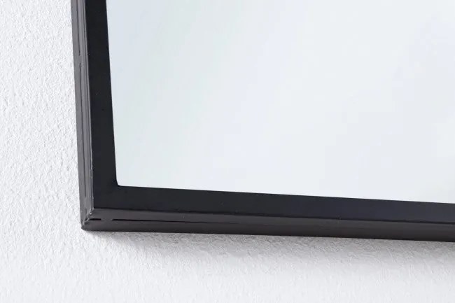 Specchio con Cornice Window Nucleos Nero in Metallo...