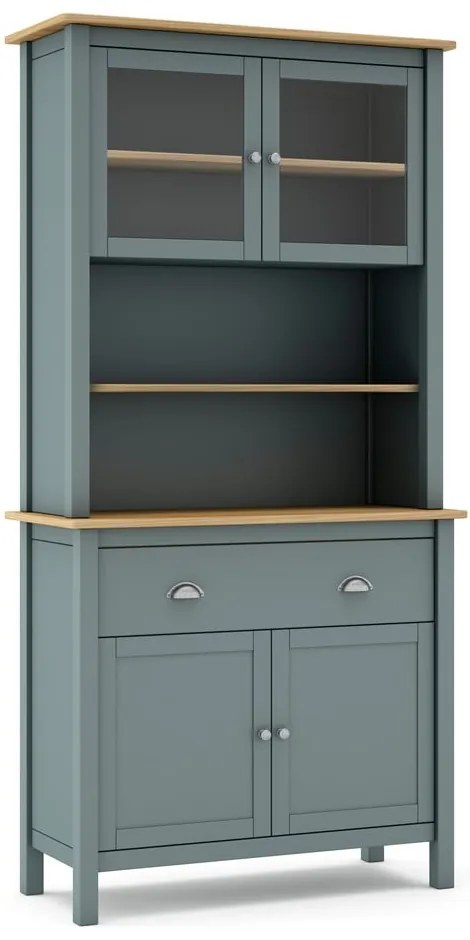 Credenza verde polveroso in pino massiccio 90x180,5x40 cm Misti – Marckeric