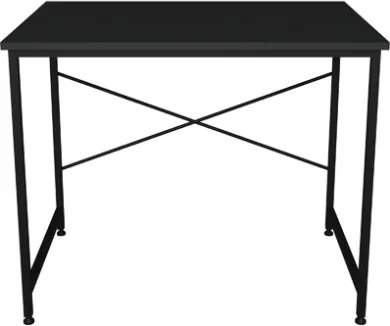 Scrivania Stile Industrial Ferro E Legno 90x60x73 Adam Antracite