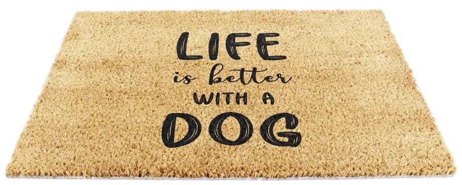 Zerbino in fibre di cocco 40x60 cm Life Is Better With a Dog – Artsy Doormats