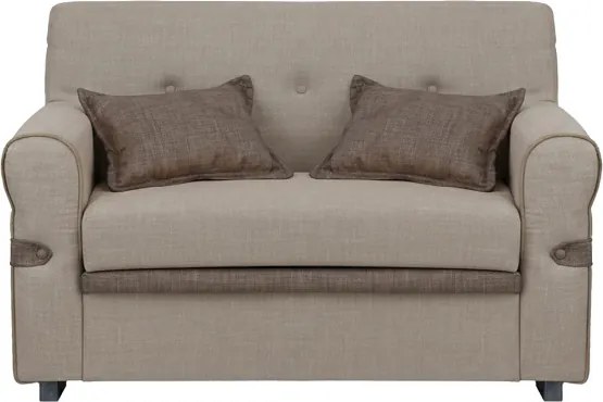 Divano 2 Posti MERIS L124 cm in Tessuto - Tortora