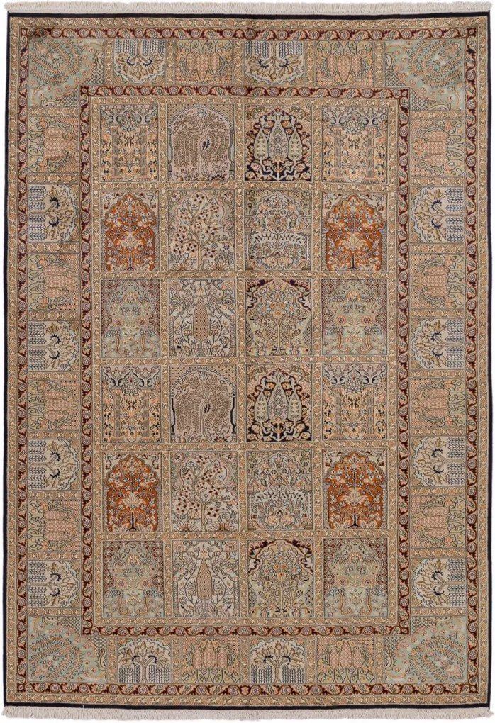 Cashmere Silk Tappeto 180 x 250 (Indian) Annodato A Mano