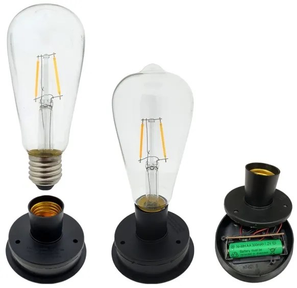 Lampada LED solare LAURA 1xE27/1,2V IP44