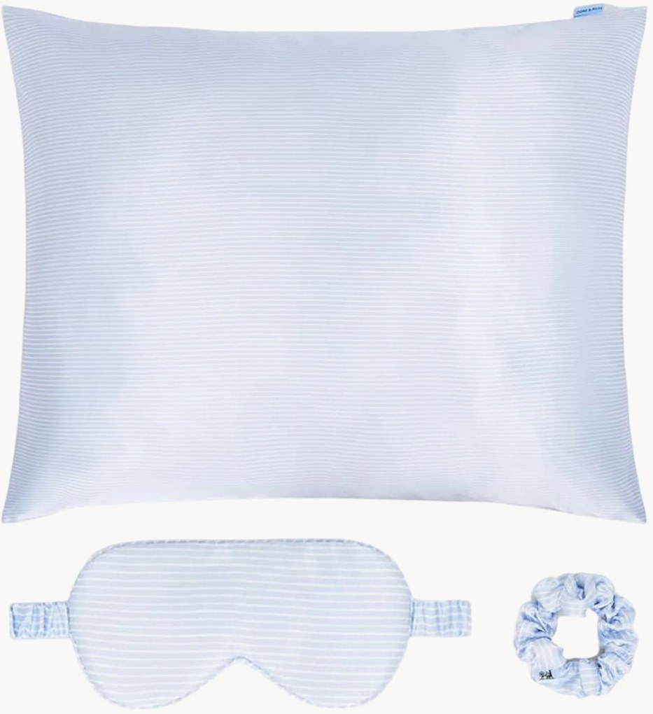 Set di 3 prodotti per il sonno in seta Charcoal L