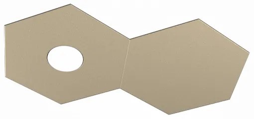 Hexagon applique-plafoniera 1 luce + 1 decorativo sabbia 1142-1l1d-sa