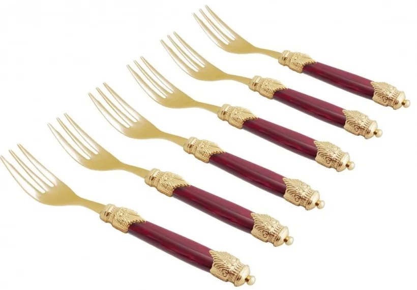 Posate di Lusso Set 6pz Forchette Dolce Arianna Oro - Rivadossi Sandro