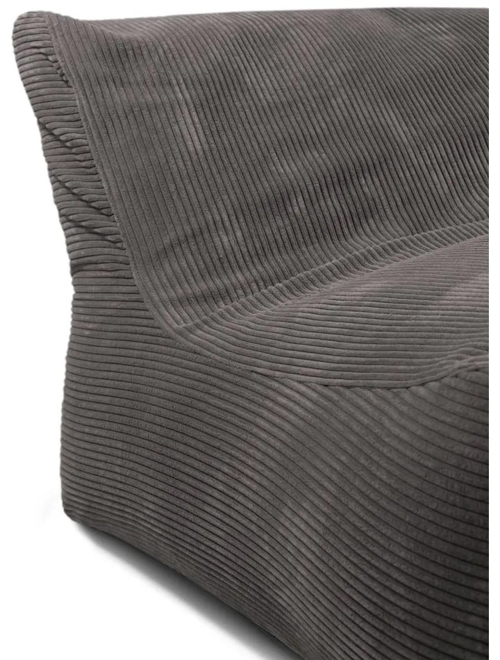 Puof a sacco marrone scuro con rivestimento in velluto a coste Sofa Lounge – SLOWDOWN