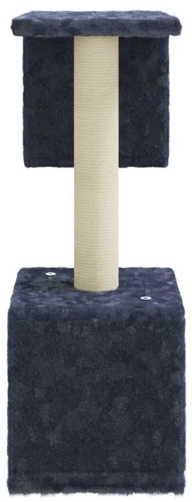 Albero per gatti con tiragraffi in sisal grigio scuro 60 cm