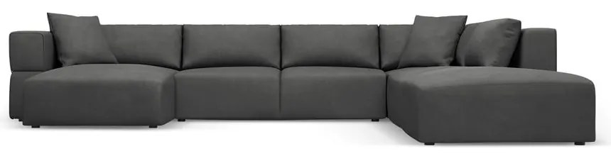 Divano a U angolare grigio scuro, angolo destro Esther - Milo Casa