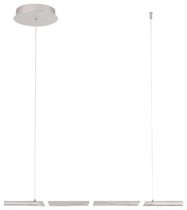 Lampadario LED moderno Teddy grigio, luce naturale 3900 lumen, NOVECENTO