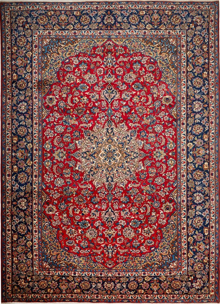 Najafabad Tappeto 400 x 290 Rosso (Iran) Annodato A Mano