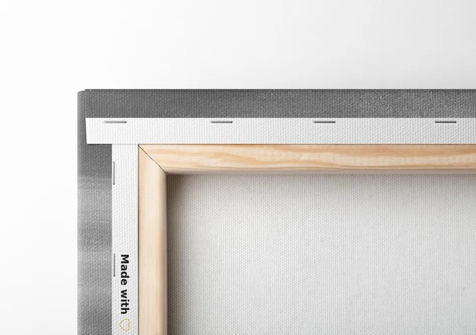 Quadro su tela – Onde marine sulla costa in bianco e nero