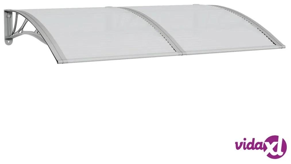 vidaXL Tettoia per Porta Grigia 150x100 cm Policarbonato