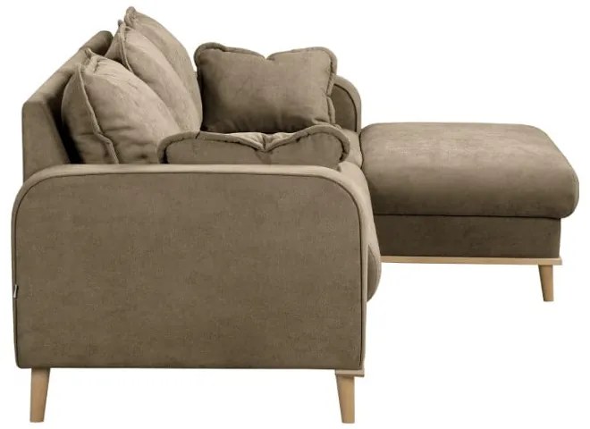 Divano angolare marrone chiaro (angolo destro) Beata - Ropez