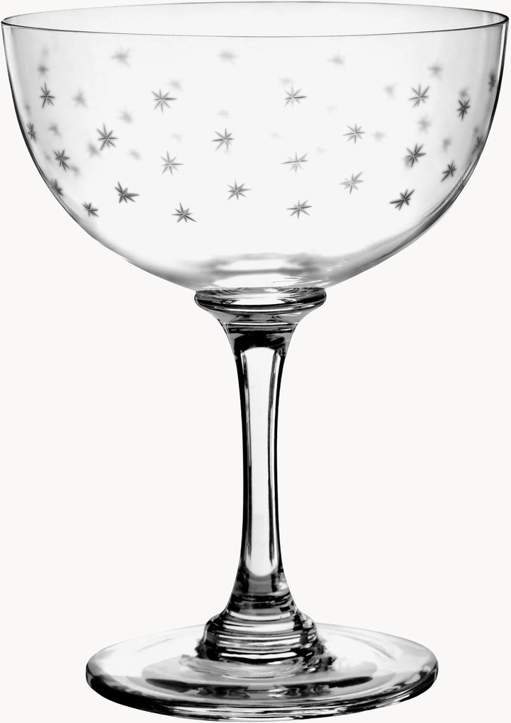 Set di 2 coppe champagne in cristallo soffiato Stars