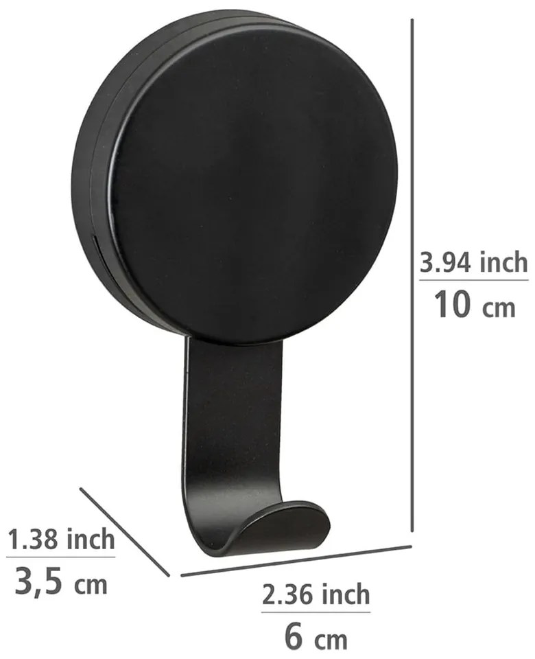 Set di 2 ganci per asciugamani neri Pavia - Wenko