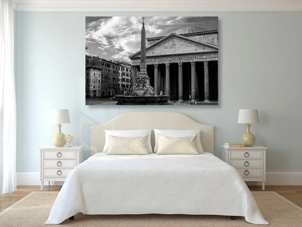 Quadro su tela – Basilica romana in bianco e nero