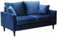 Divano due posti in Velluto cm 196x83x46 - RAMON Colore: Blu