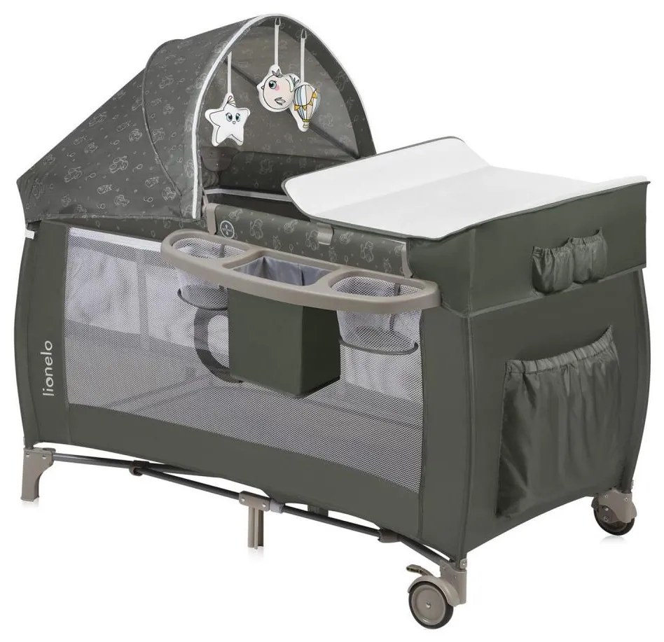 Lionelo - Lettino da viaggio SVEN PLUS Beige Oliva