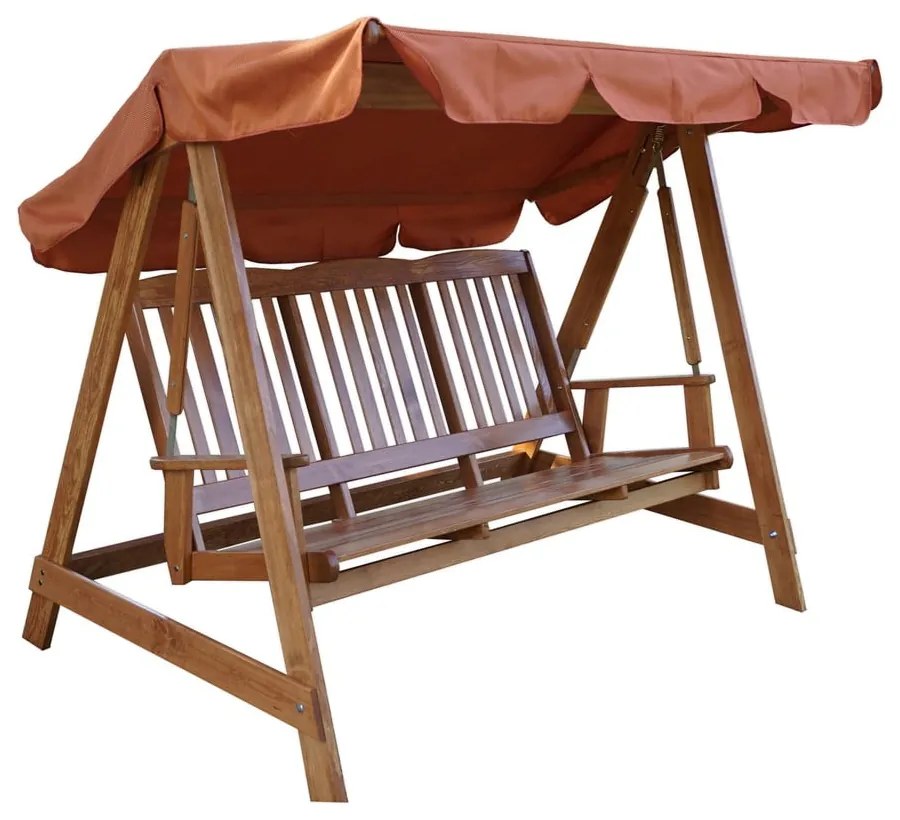 Altalena da giardino in legno marrone Luisa - Rojaplast