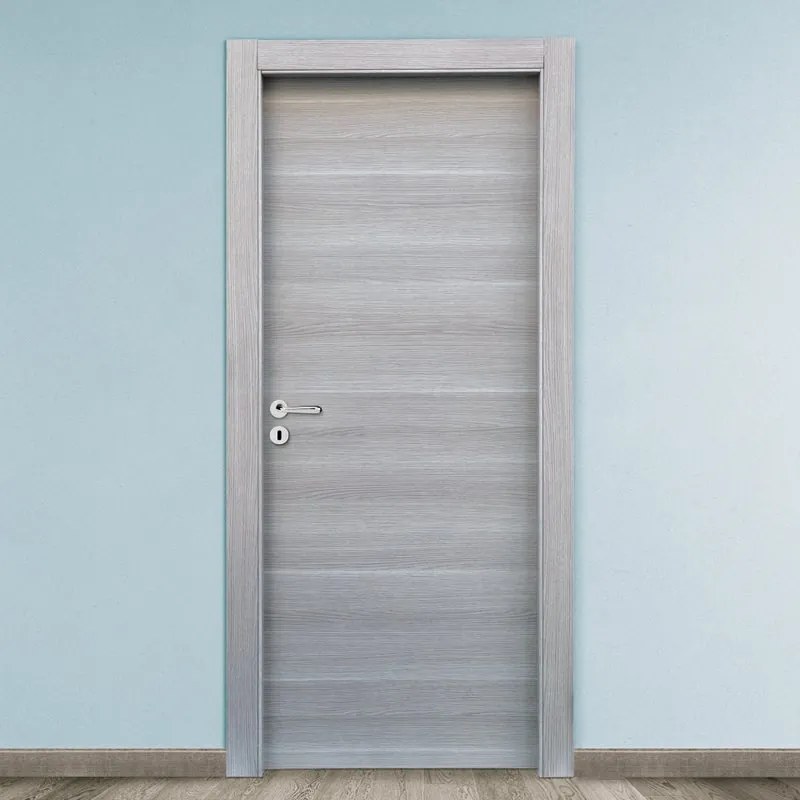 Porta battente Corn rovere grigio L 70 x H 210 cm reversibile