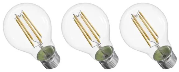 SET 3x Lampadina LED FILAMENT A60 E27/3,8W/230V 4000K Classe energetica A