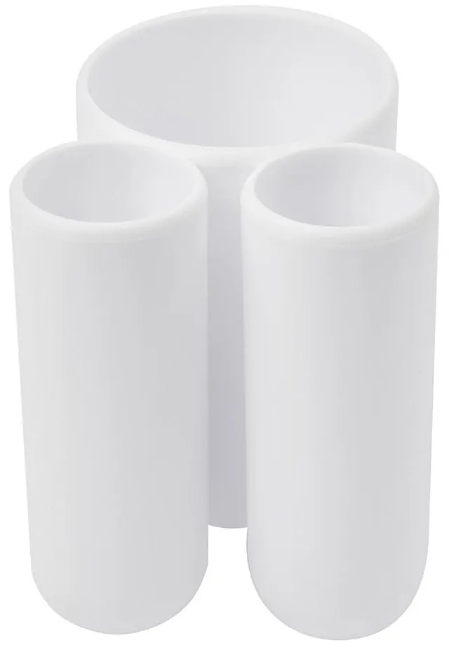 Bicchiere di plastica bianco per spazzolini da denti Touch - Umbra