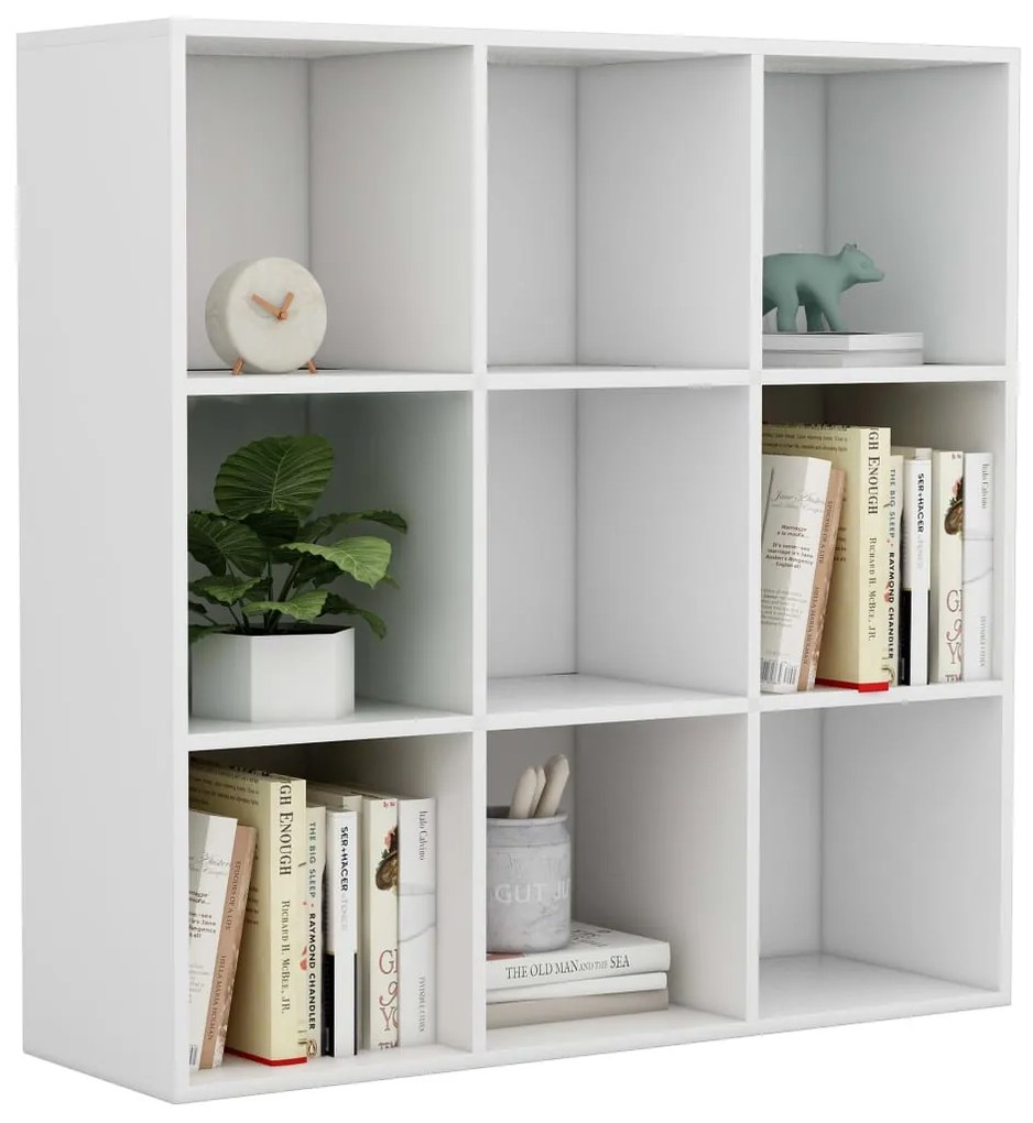 Libreria bianca 98x30x98 cm in truciolato