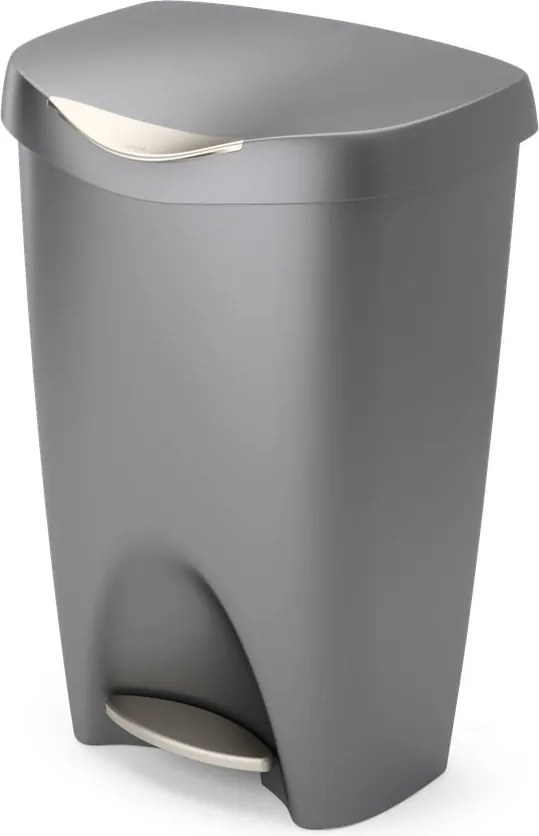 Bidone in plastica grigio 50 l Brim - Umbra