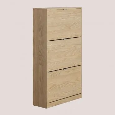 Scarpiera in legno Allai Marrone Quercia - Sklum