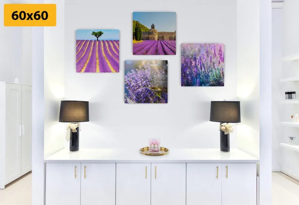 Set di quadri – Ricchezza della lavanda
