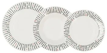 Set di Stoviglie Quid Festival Bianco Ceramica 18 Pezzi