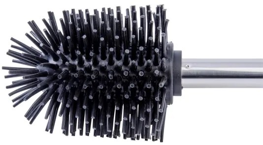 WENKO 21799100 - Scopino WC 7,5x35 cm acciaio inox/argento/nero