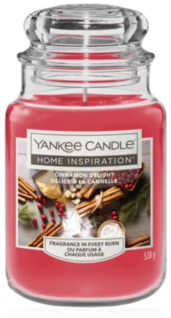 Cinnamon Delight, candela in giara grande Yankee Candle