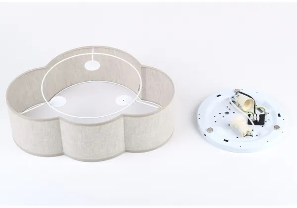 Brilagi - Plafoniera per cameretta NIMBUS MINI LINEN 2xE27/15W/230V 31x43 beige