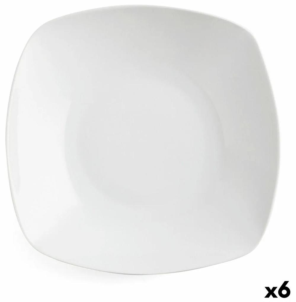 Piatto Fondo Quid Novo Vinci Ceramica Bianco (20,5 cm) (Pack 6x)