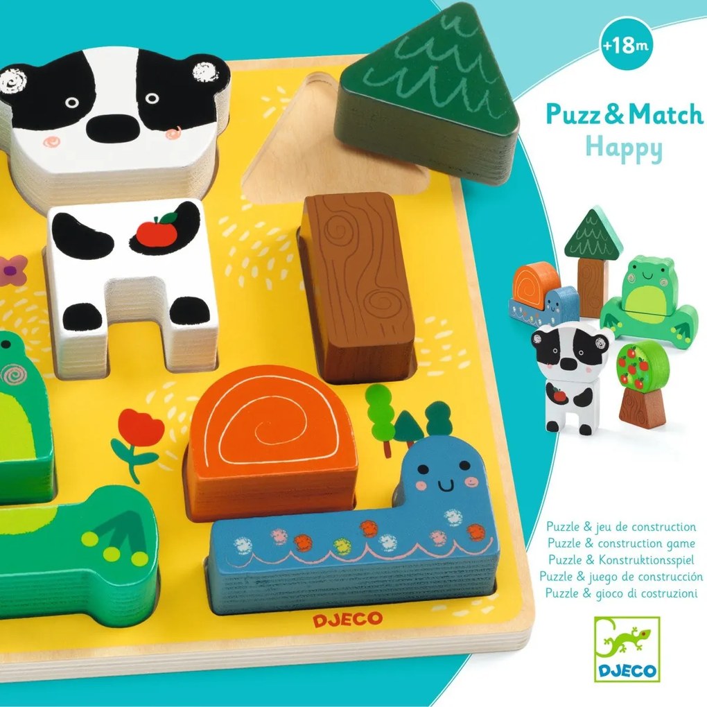 Puzzle & gioco di costruzione - Animali felici