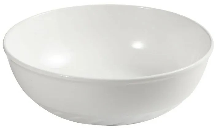 Lavabo da appoggio 33 cm bianco lucido con rilievi sul fondo Logos
