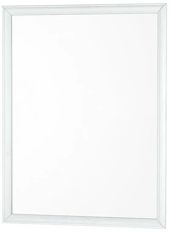 Specchio bagno 46x56 cm cornice bianca e installazione reversibile