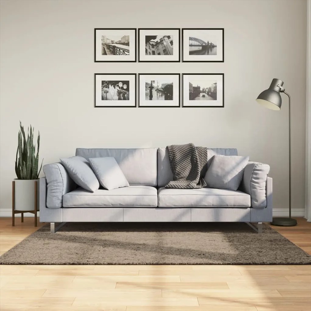 Tappeto A Pelo Lucido Lungo Istan Effetto Grigio 120x170 Cm /