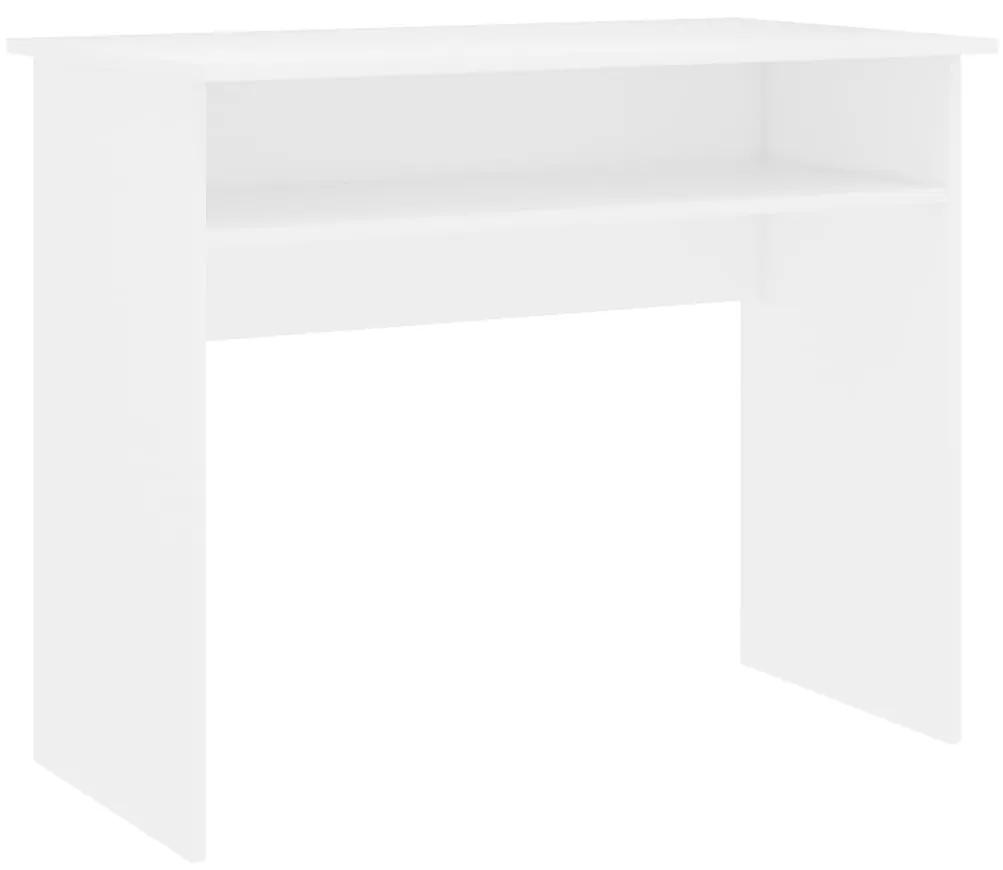 Scrivania bianca 90x50x74 cm in legno multistrato