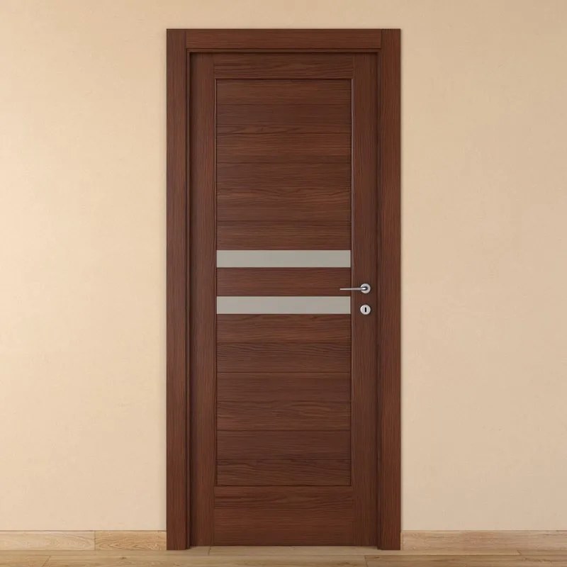 Porta battente Malawi 1 noce L 60 x H 210 cm sinistra