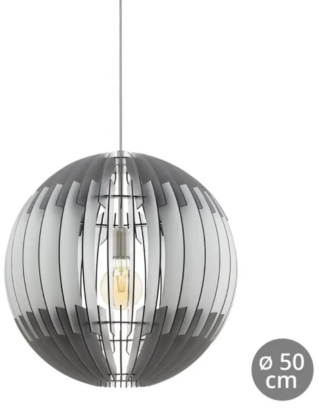 Eglo 96973 - Lampadario a sospensione con filo OLMERO 1xE27/60W/230V