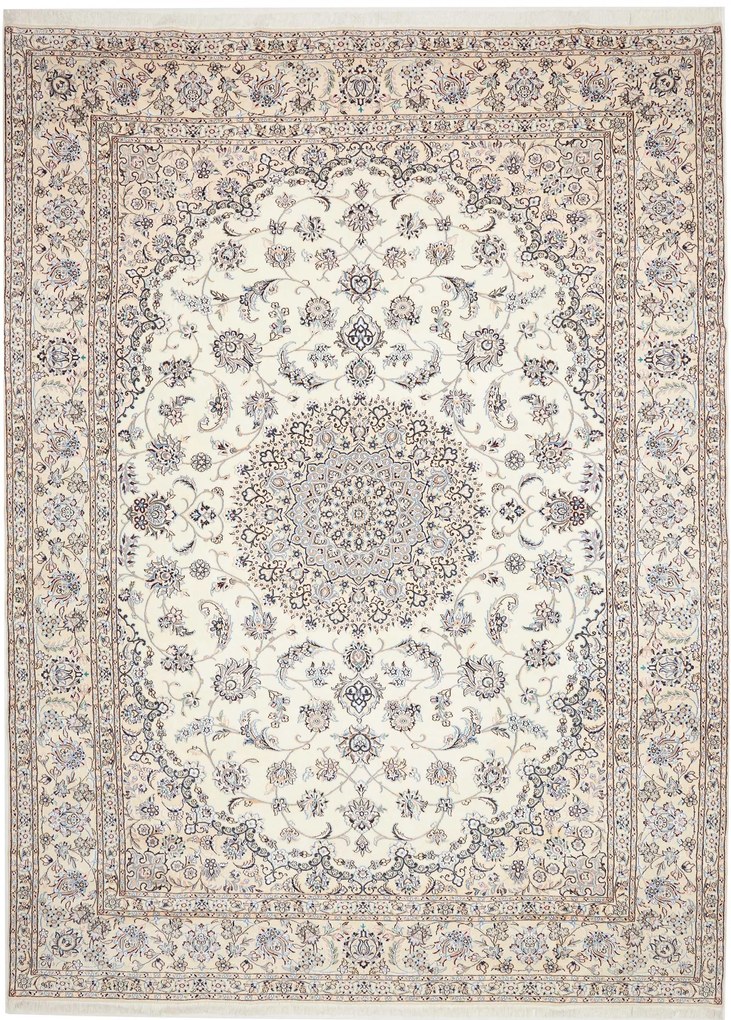 Nain Tappeto 250x340 Beige (Iran) Annodato A Mano