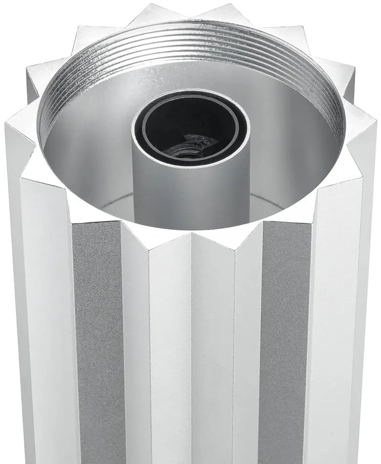 Lampada da tavolo argentata/color salvia con paralume in tessuto con intensità regolabile (altezza totale 36 cm) Taite – Blomus